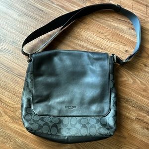 Coach Houston Map Bag in Signature Canvas